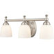 None 3 Light 22 inch Satin Nickel Bathroom Vanity Light Wall Light